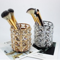 Crystal Cup Pen Holder Makeup Brush Holder Container brush pot customized logo printing promotion gifts